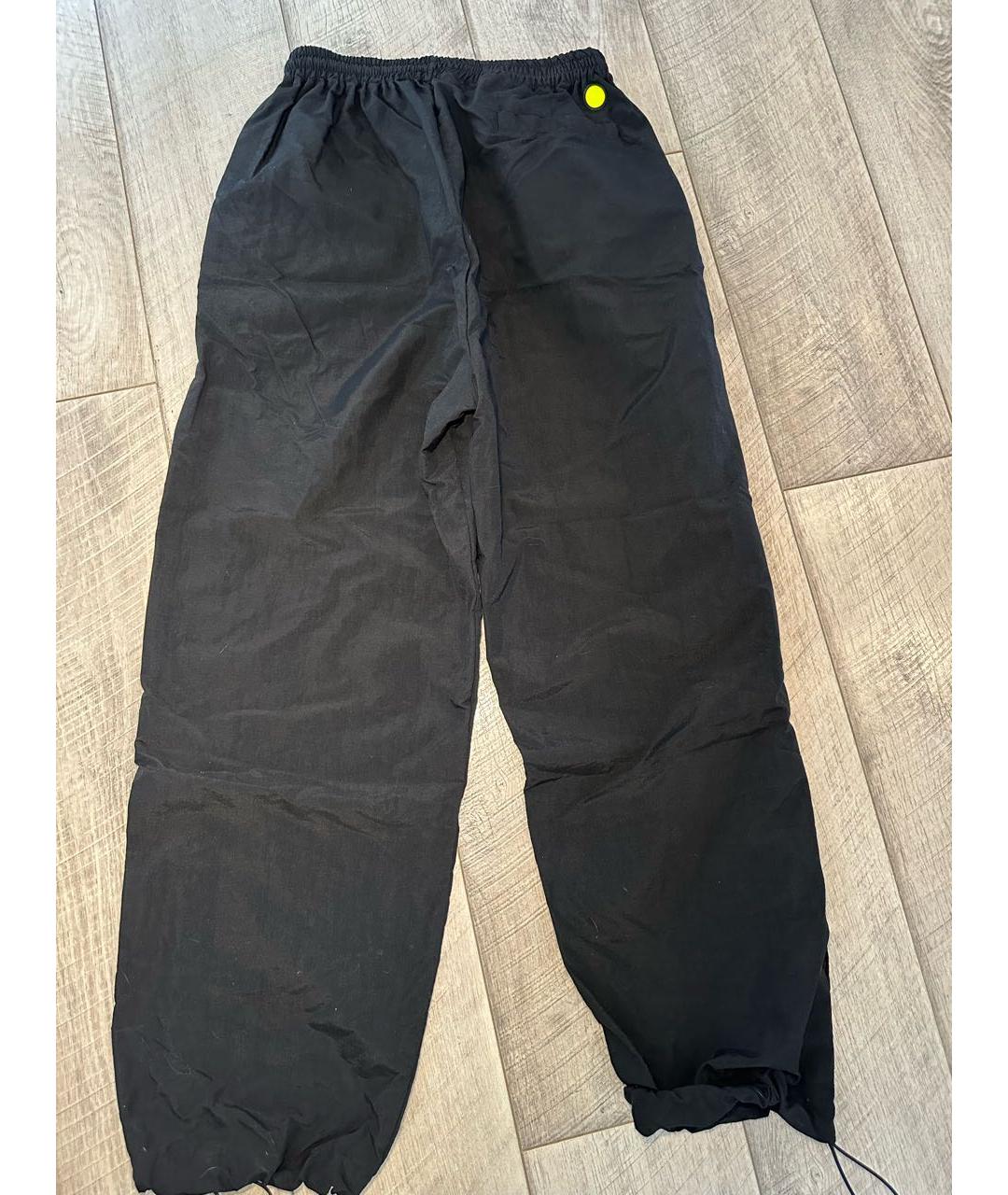 BARROW Черные полиэстеровые брюки широкие, фото 6