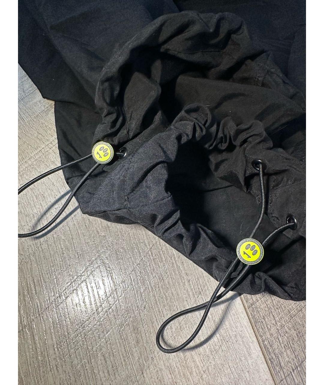 BARROW Черные полиэстеровые брюки широкие, фото 4