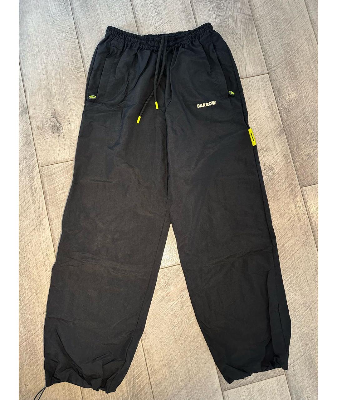 BARROW Черные полиэстеровые брюки широкие, фото 8