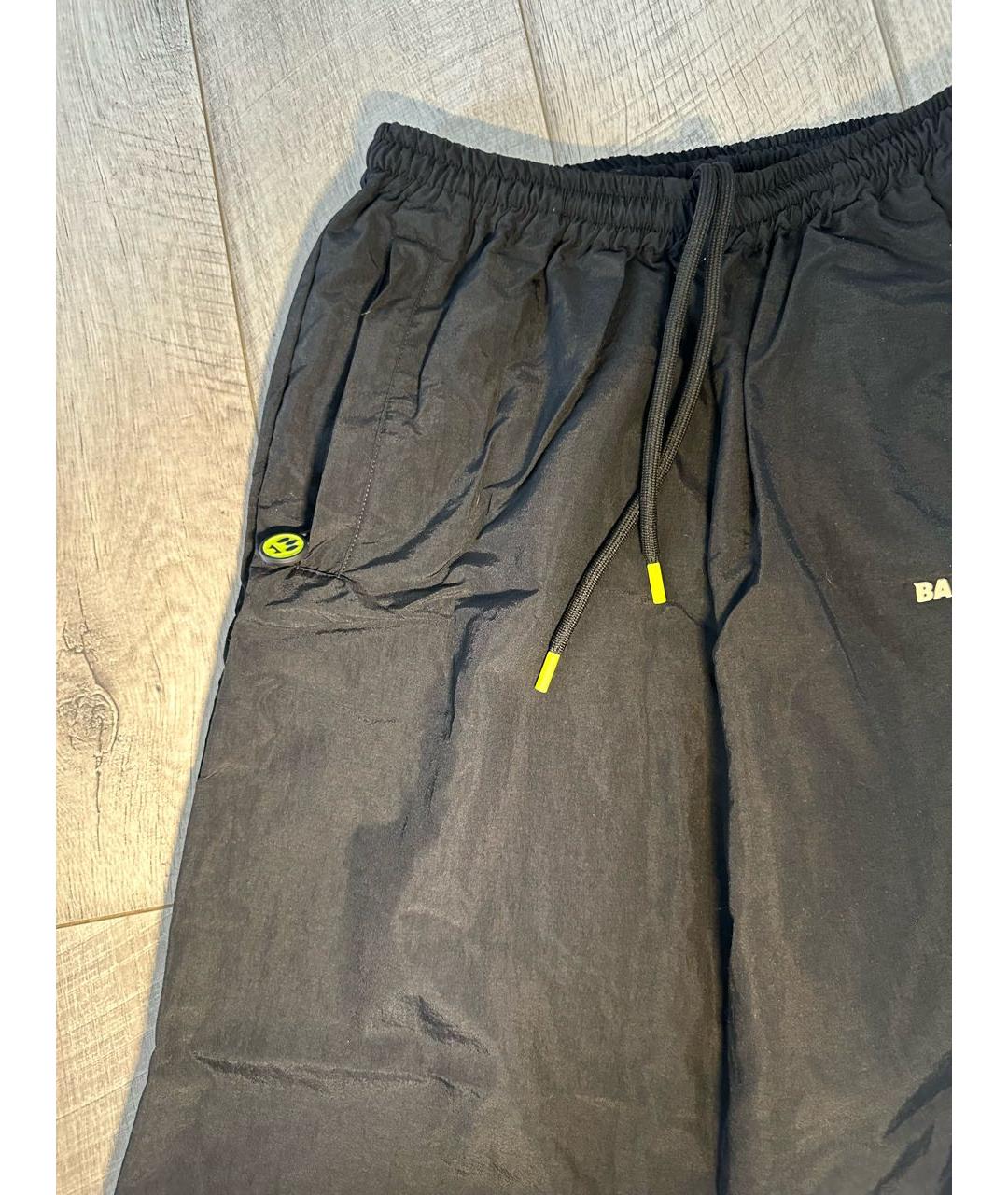 BARROW Черные полиэстеровые брюки широкие, фото 3