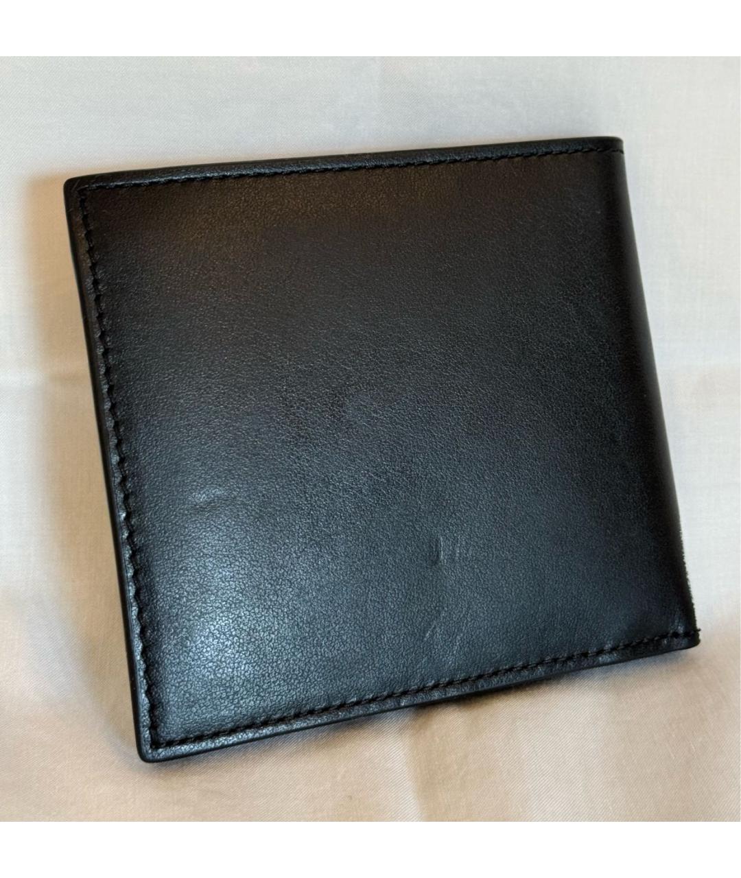 ALEXANDER MCQUEEN Черный кожаный кошелек, фото 4