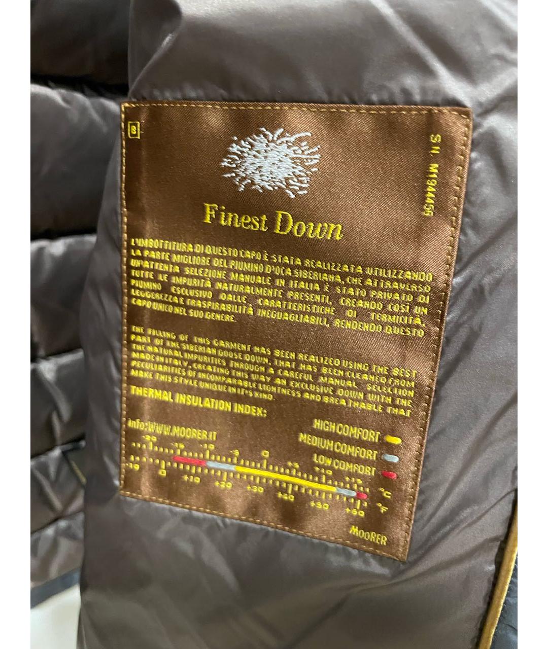 MOORER Антрацитовый полиамидовый пуховик, фото 4
