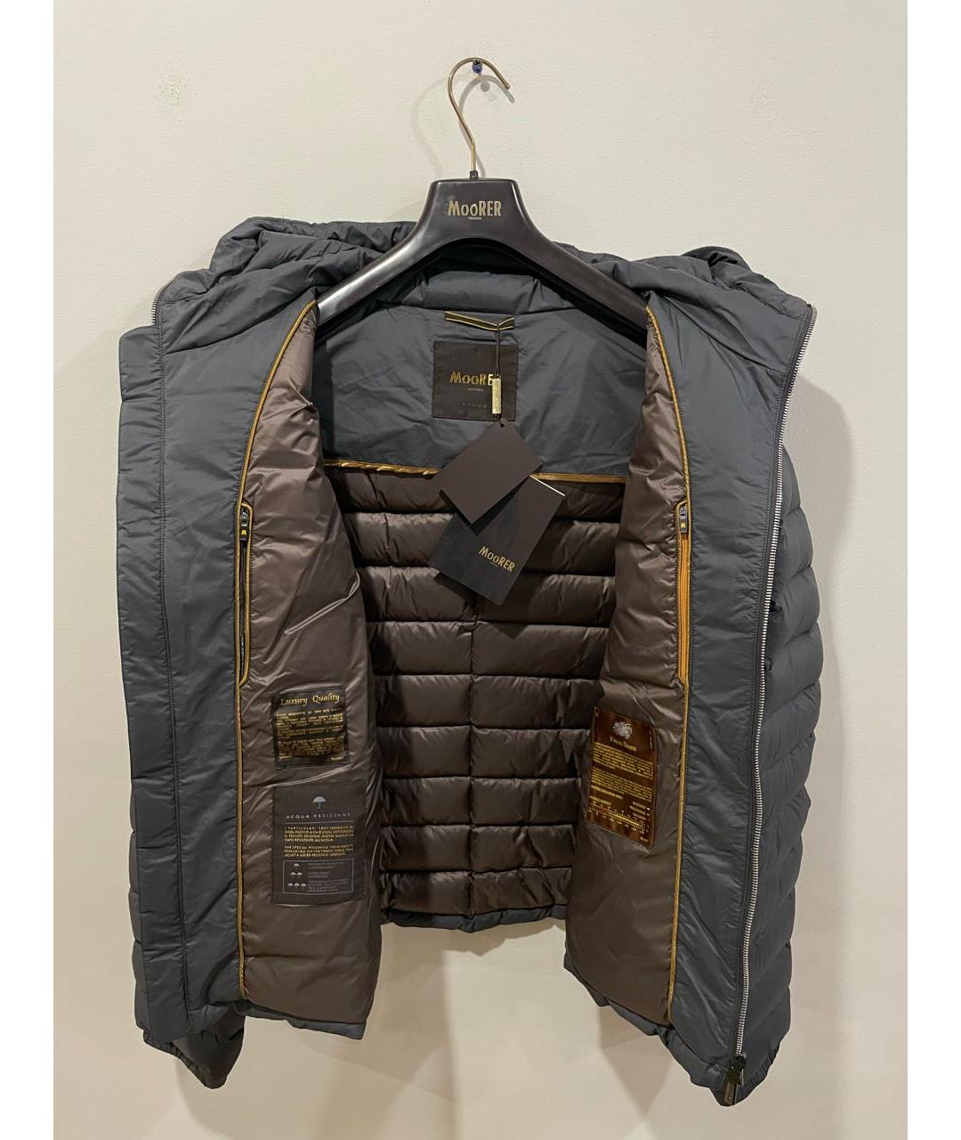 MOORER Антрацитовый полиамидовый пуховик, фото 3
