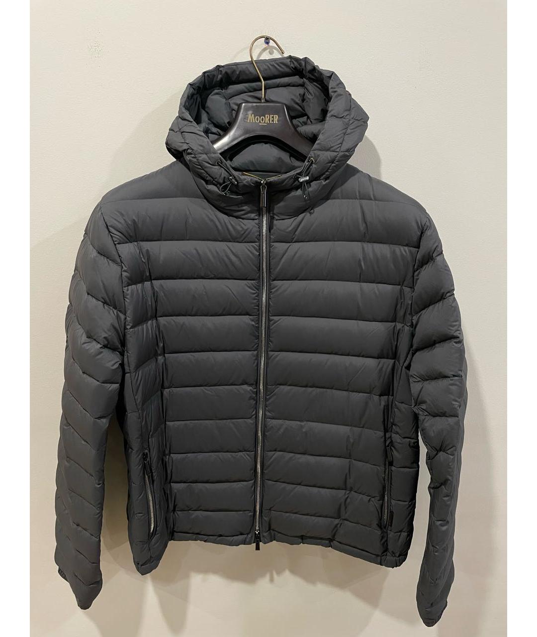 MOORER Антрацитовый полиамидовый пуховик, фото 8