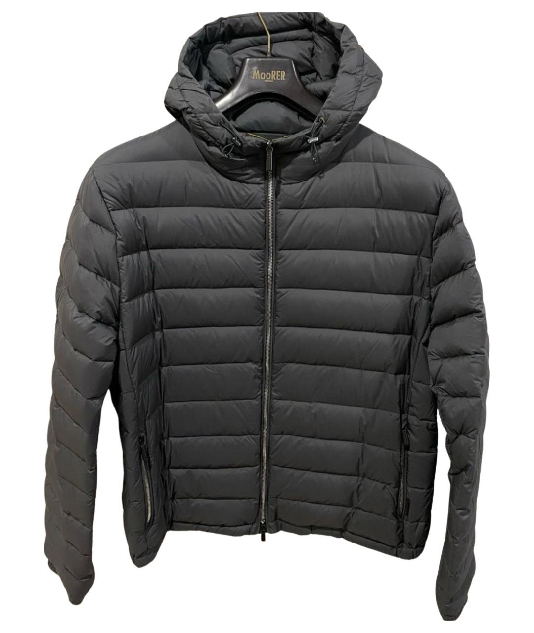MOORER Антрацитовый полиамидовый пуховик, фото 1