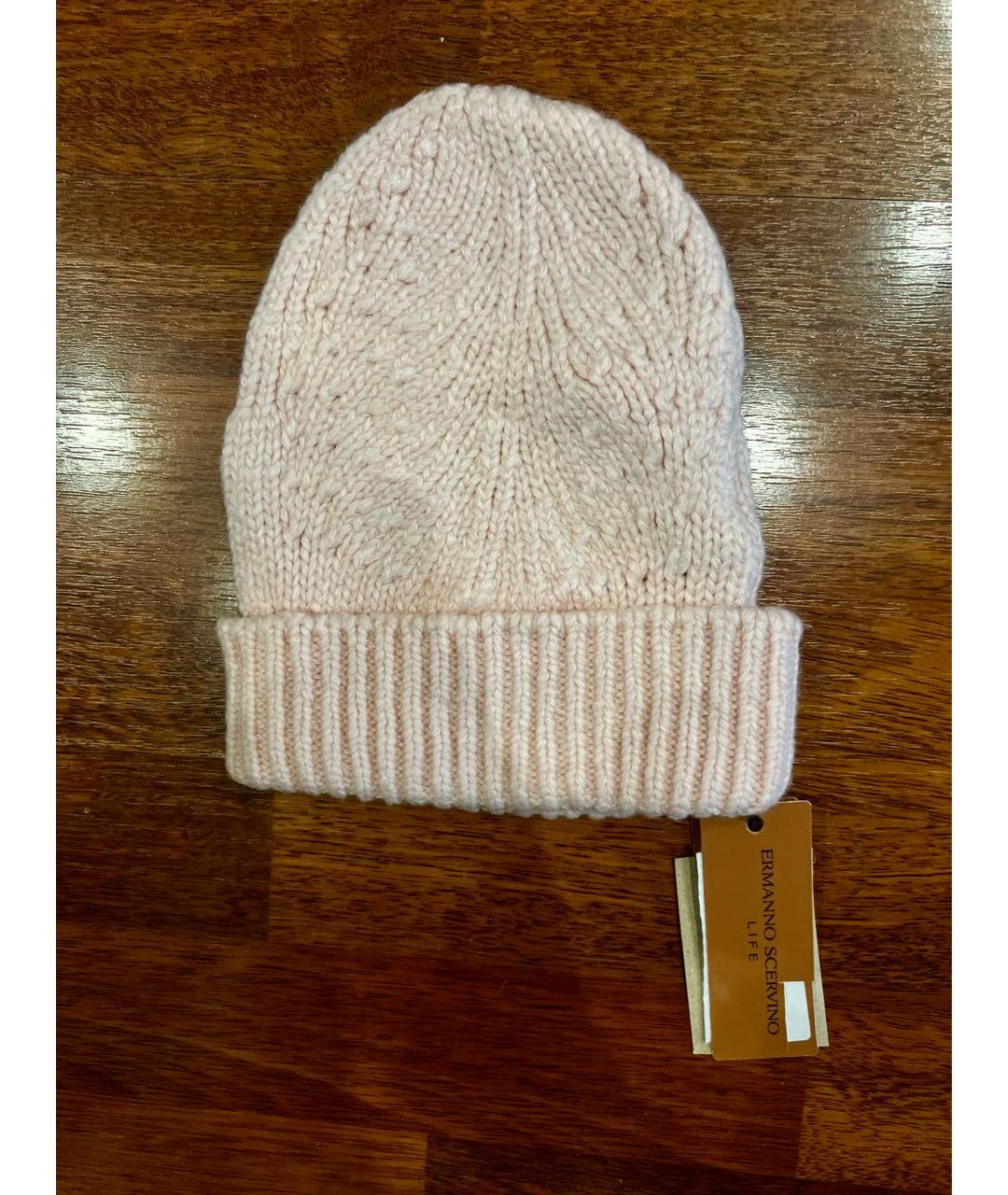 ERMANNO SCERVINO Розовая шерстяная шапка, фото 3