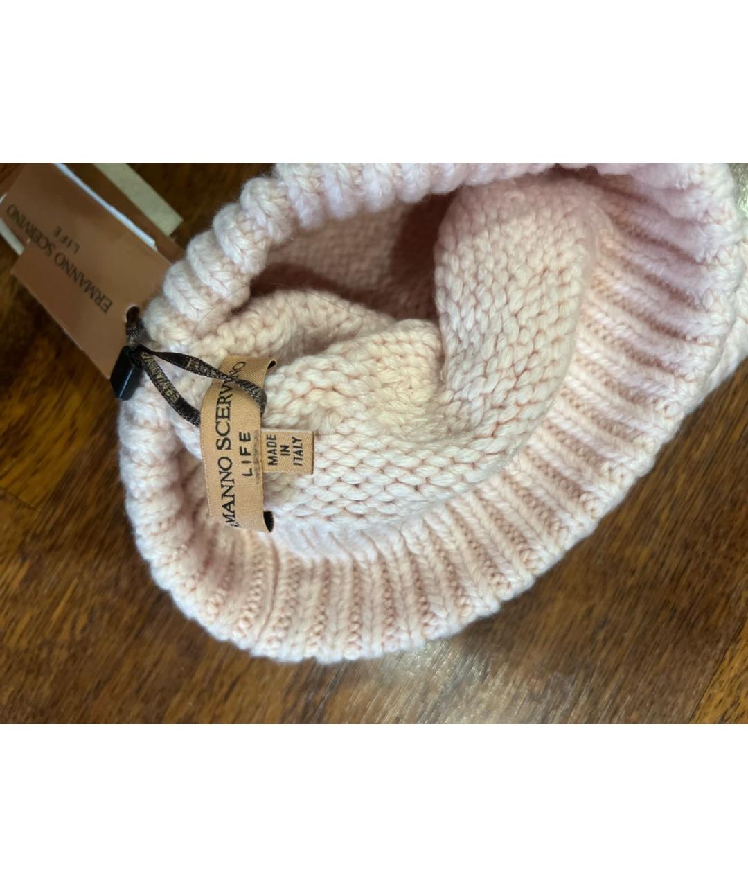 ERMANNO SCERVINO Розовая шерстяная шапка, фото 2