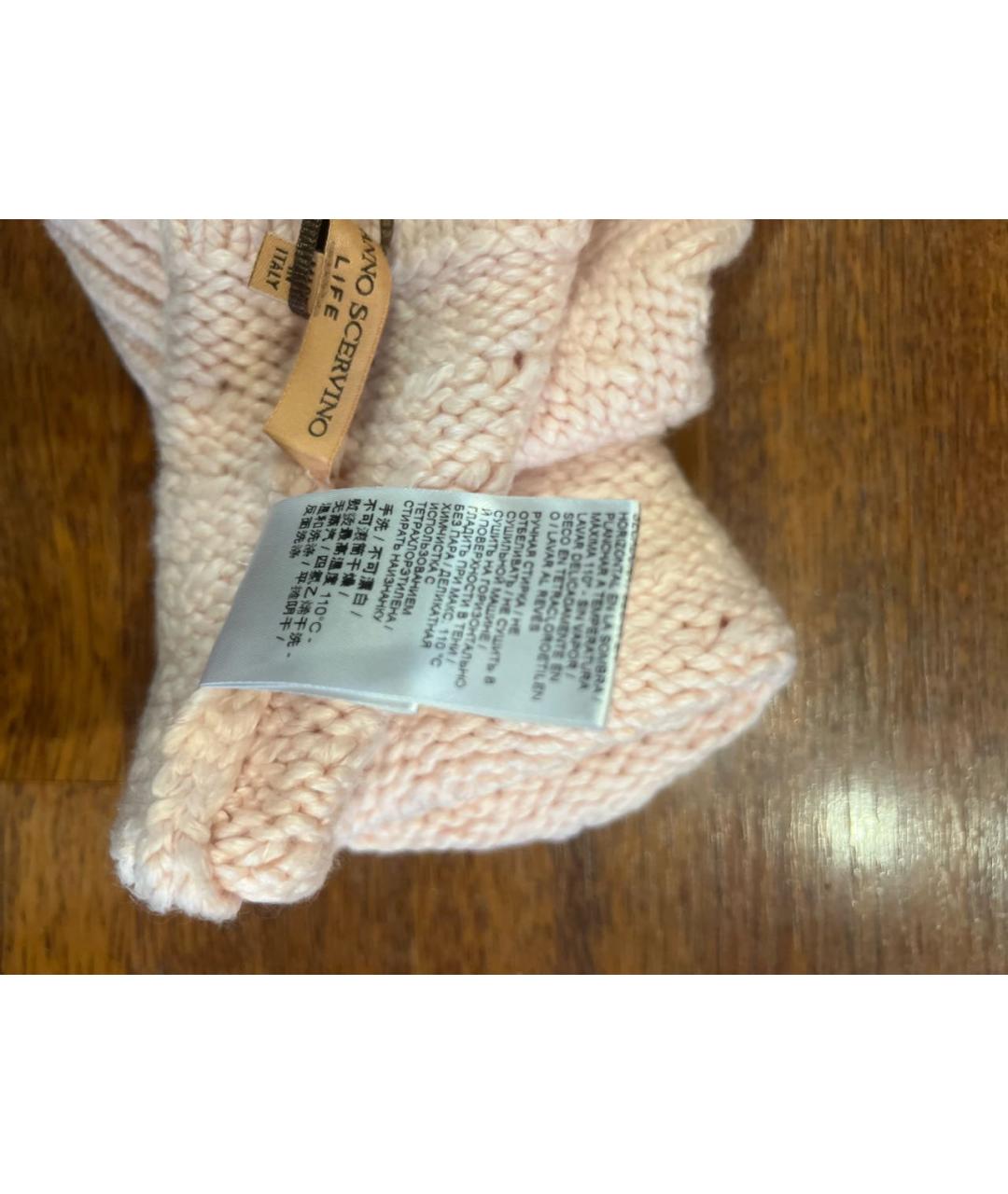 ERMANNO SCERVINO Розовая шерстяная шапка, фото 4