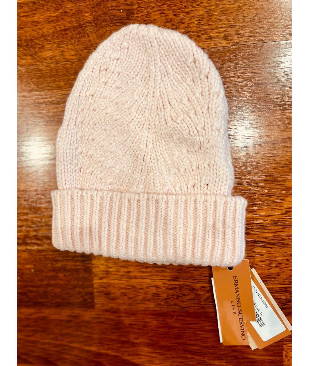 ERMANNO SCERVINO Розовая шерстяная шапка, фото 5