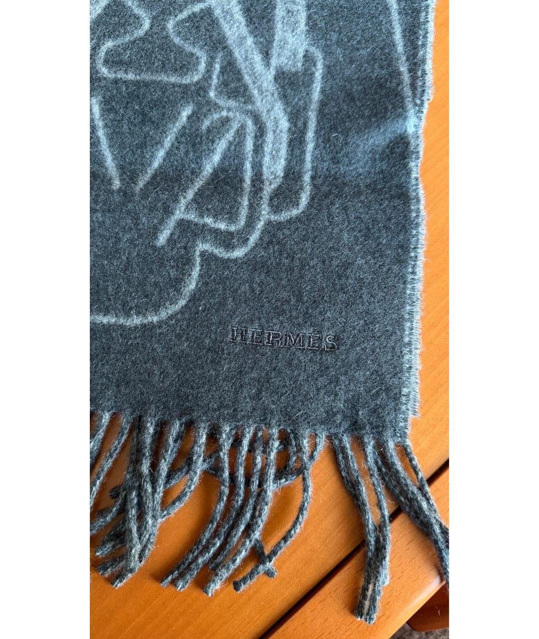 HERMES Мульти шелковый шарф, фото 4