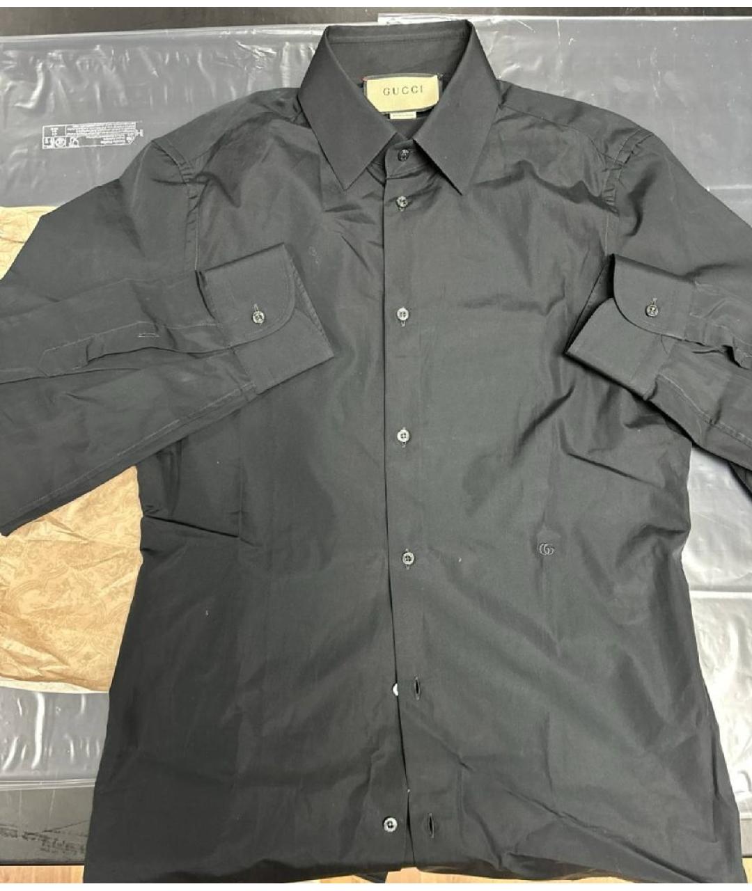 GUCCI Черная хлопковая рубашка, фото 8
