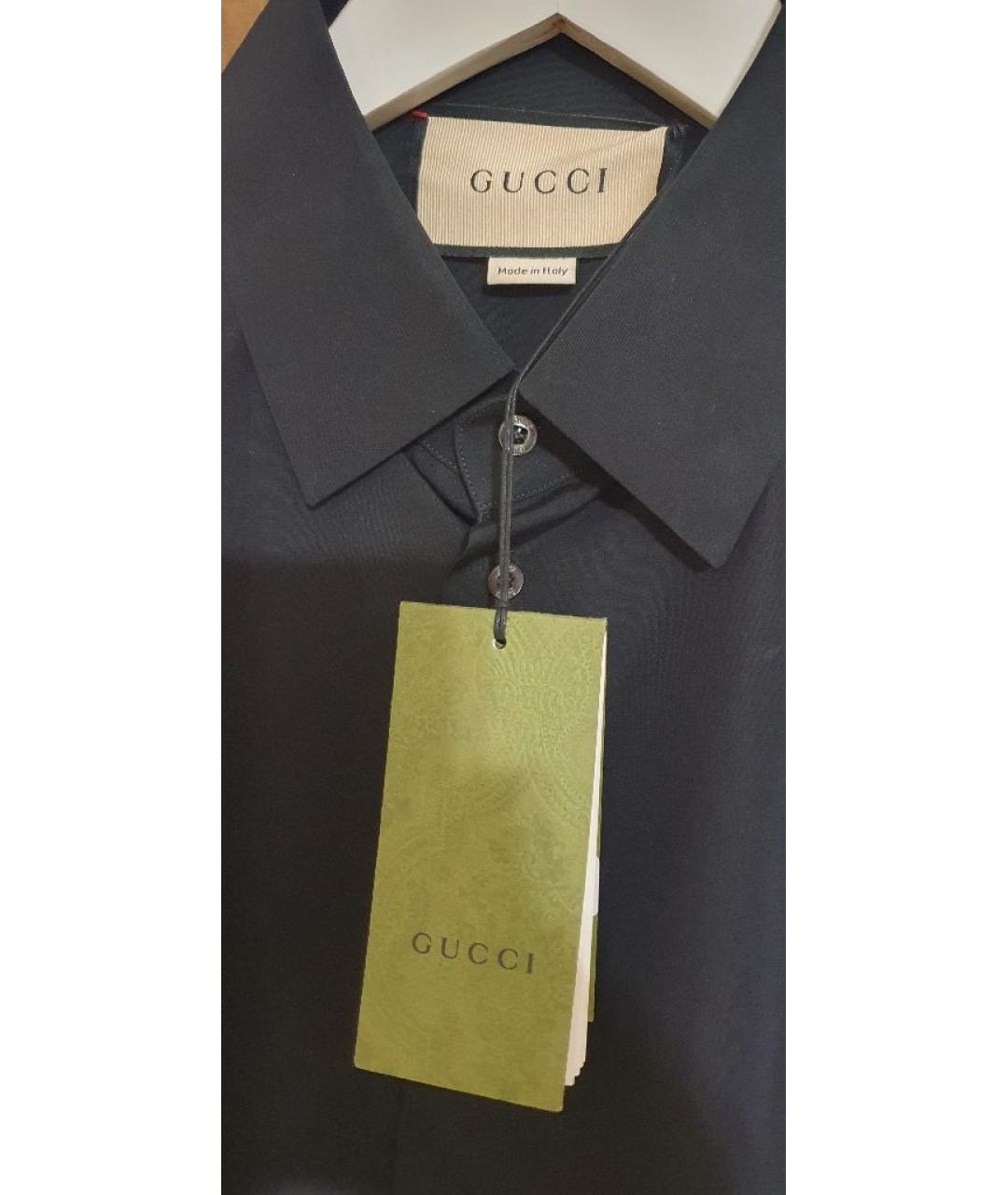 GUCCI Черная хлопковая рубашка, фото 4