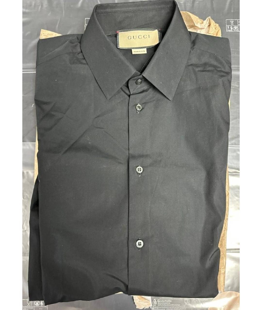 GUCCI Черная хлопковая рубашка, фото 9