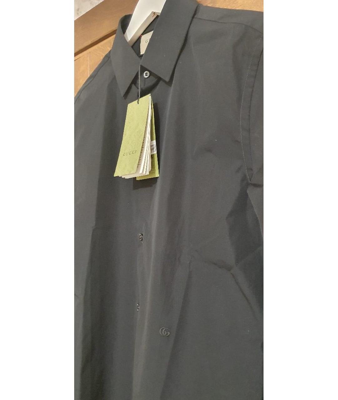 GUCCI Черная хлопковая рубашка, фото 5