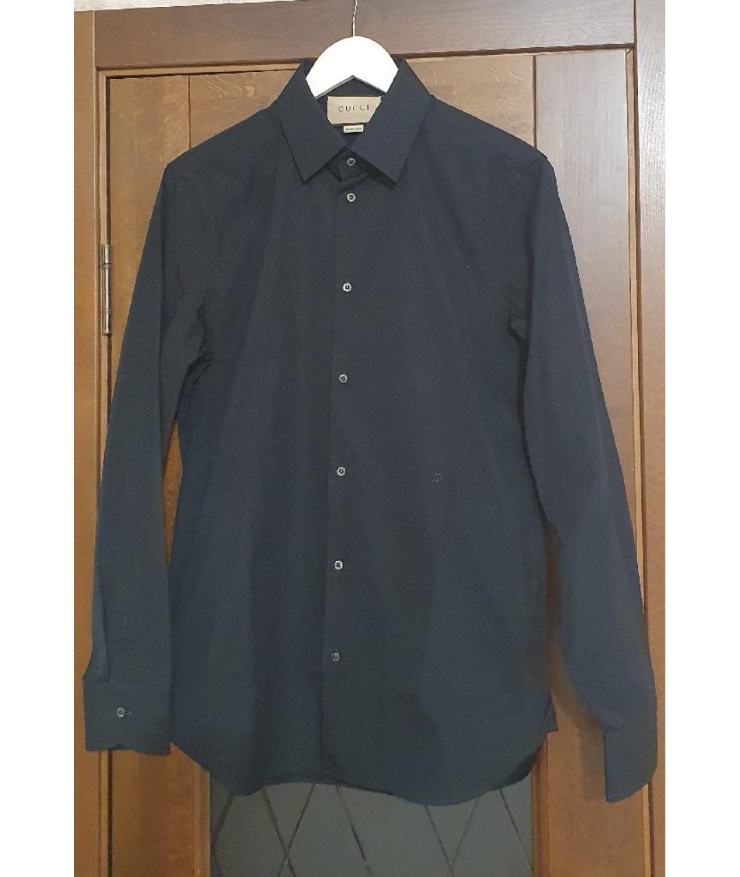 GUCCI Черная хлопковая рубашка, фото 2