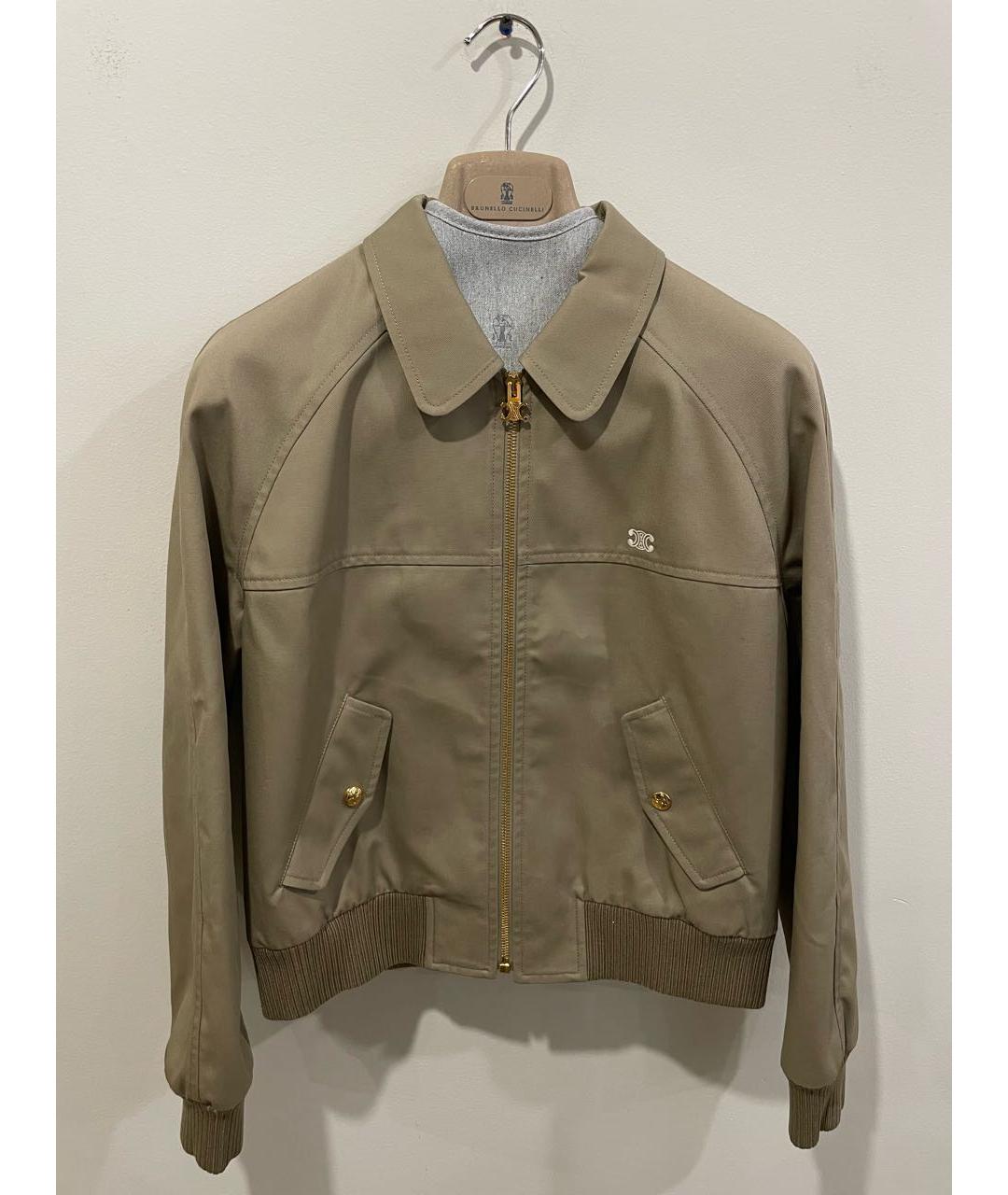 CELINE Бежевая полиэстеровая куртка, фото 7