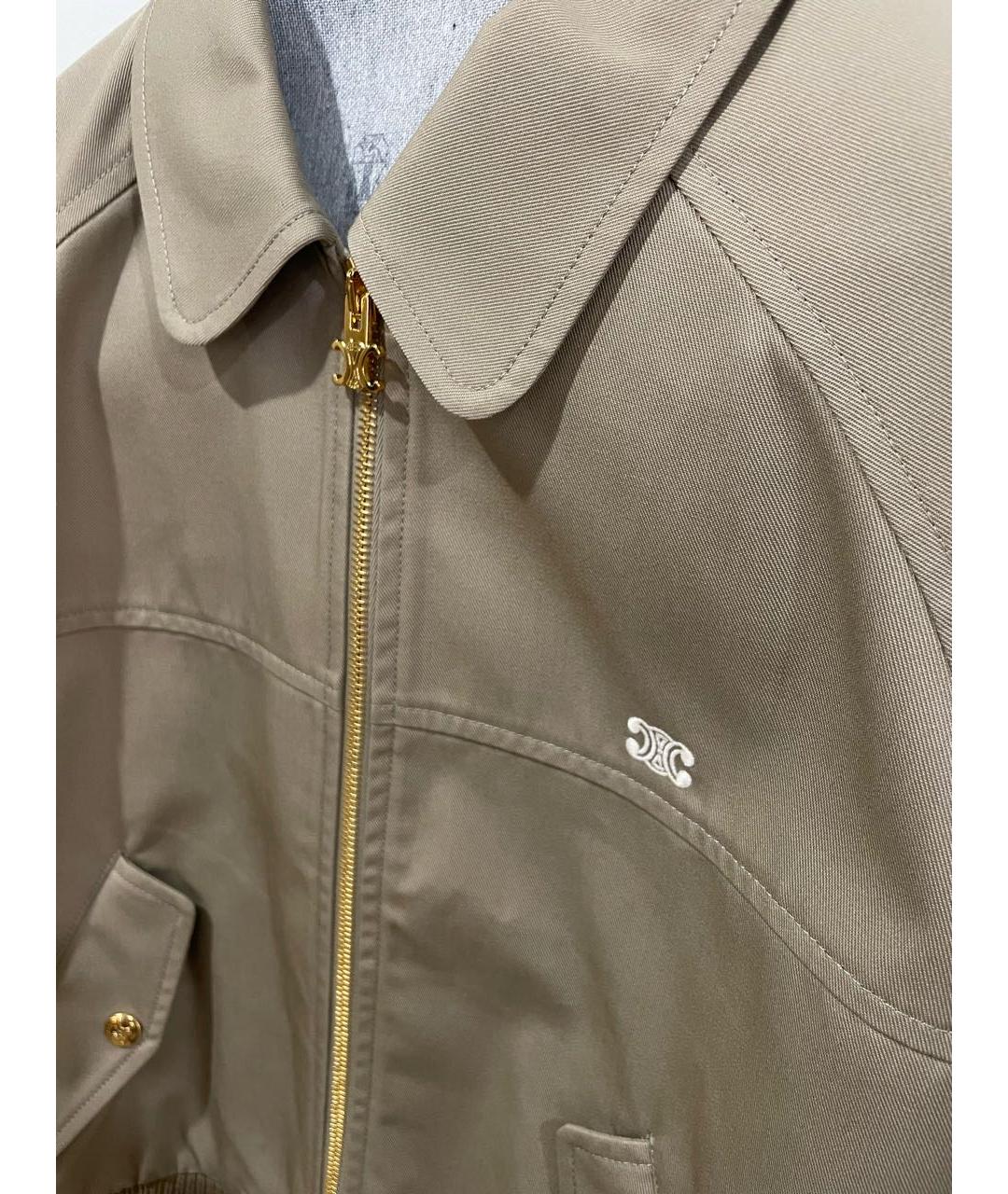 CELINE Бежевая полиэстеровая куртка, фото 4