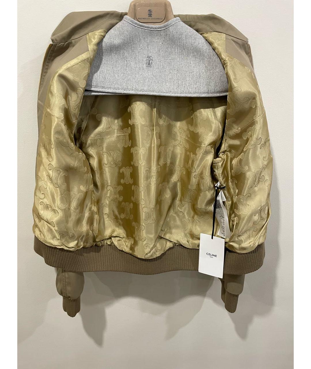 CELINE Бежевая полиэстеровая куртка, фото 3