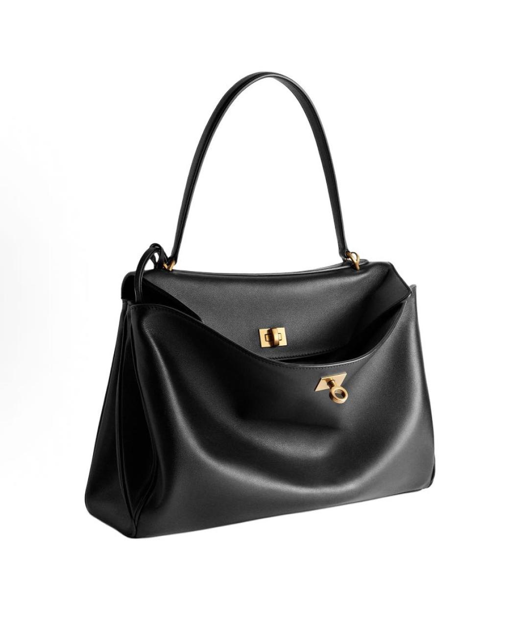 BALENCIAGA Черная кожаная сумка тоут, фото 8