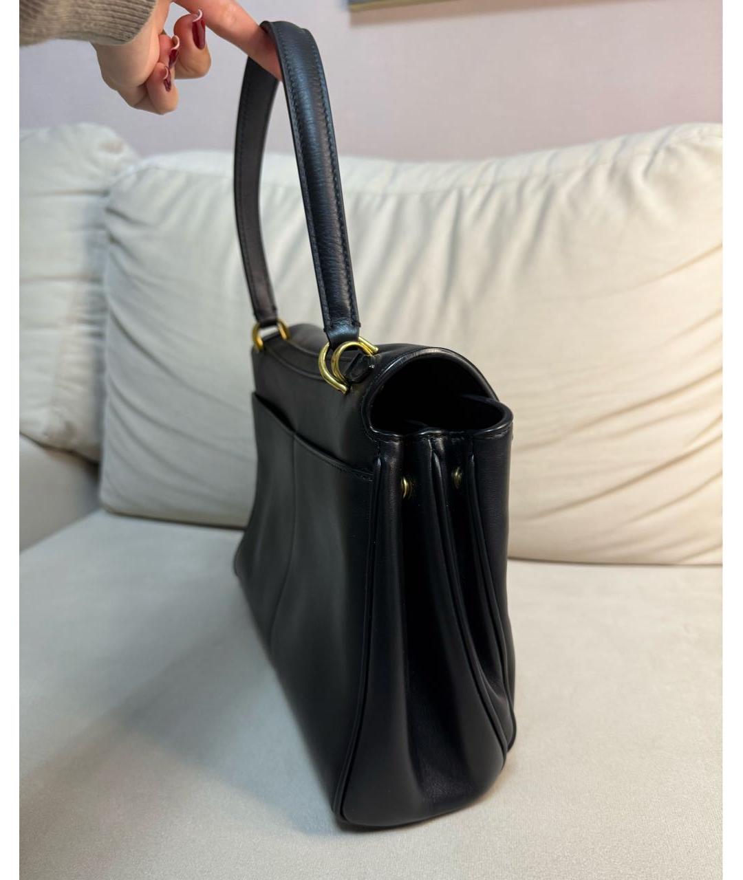 BALENCIAGA Черная кожаная сумка тоут, фото 5