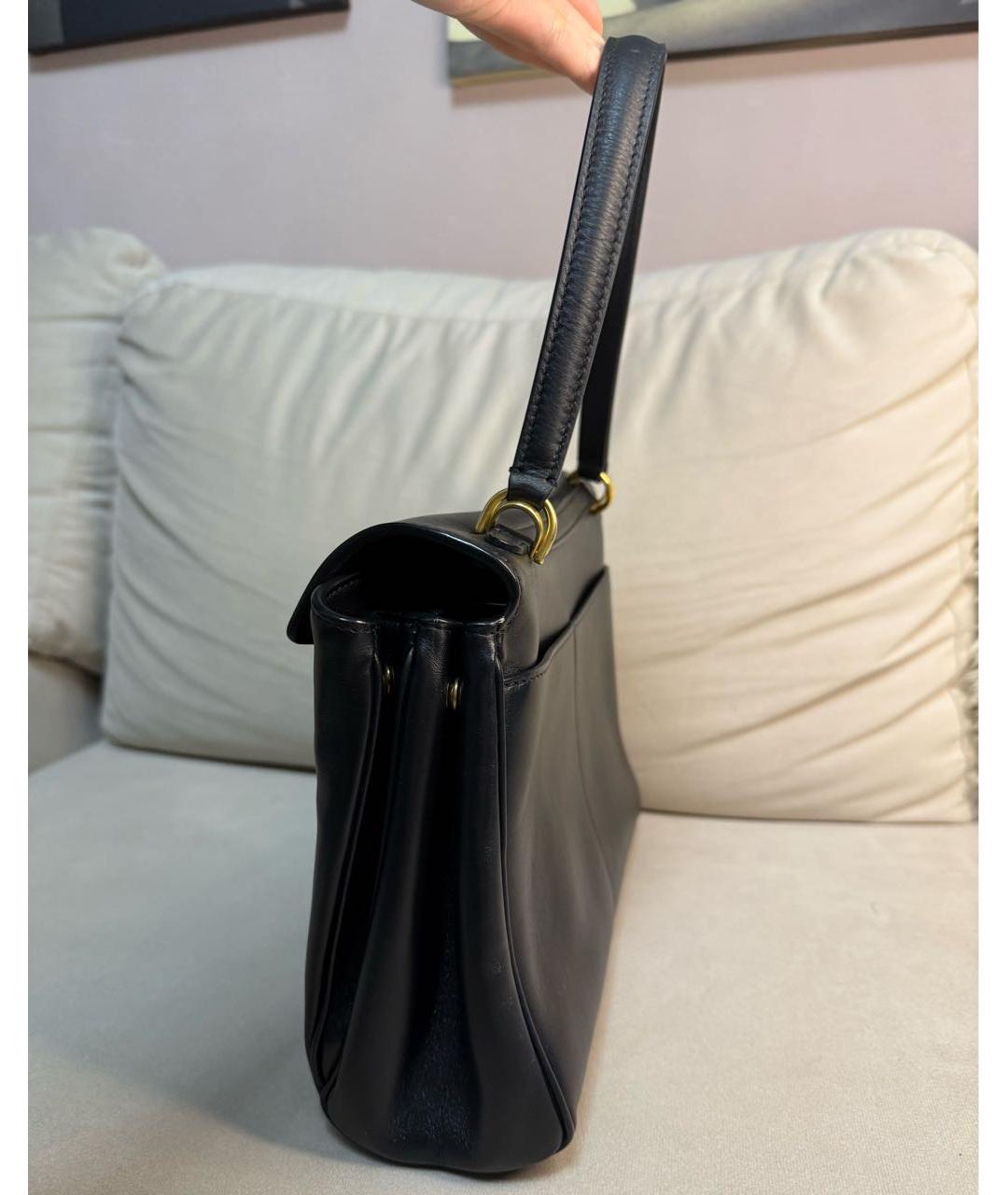 BALENCIAGA Черная кожаная сумка тоут, фото 3