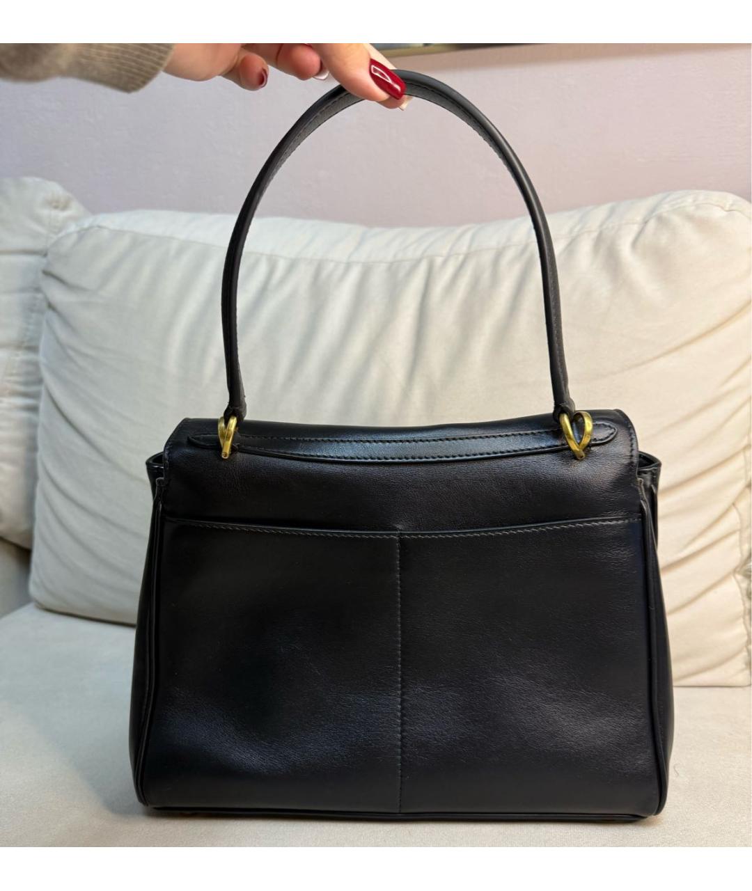 BALENCIAGA Черная кожаная сумка тоут, фото 4