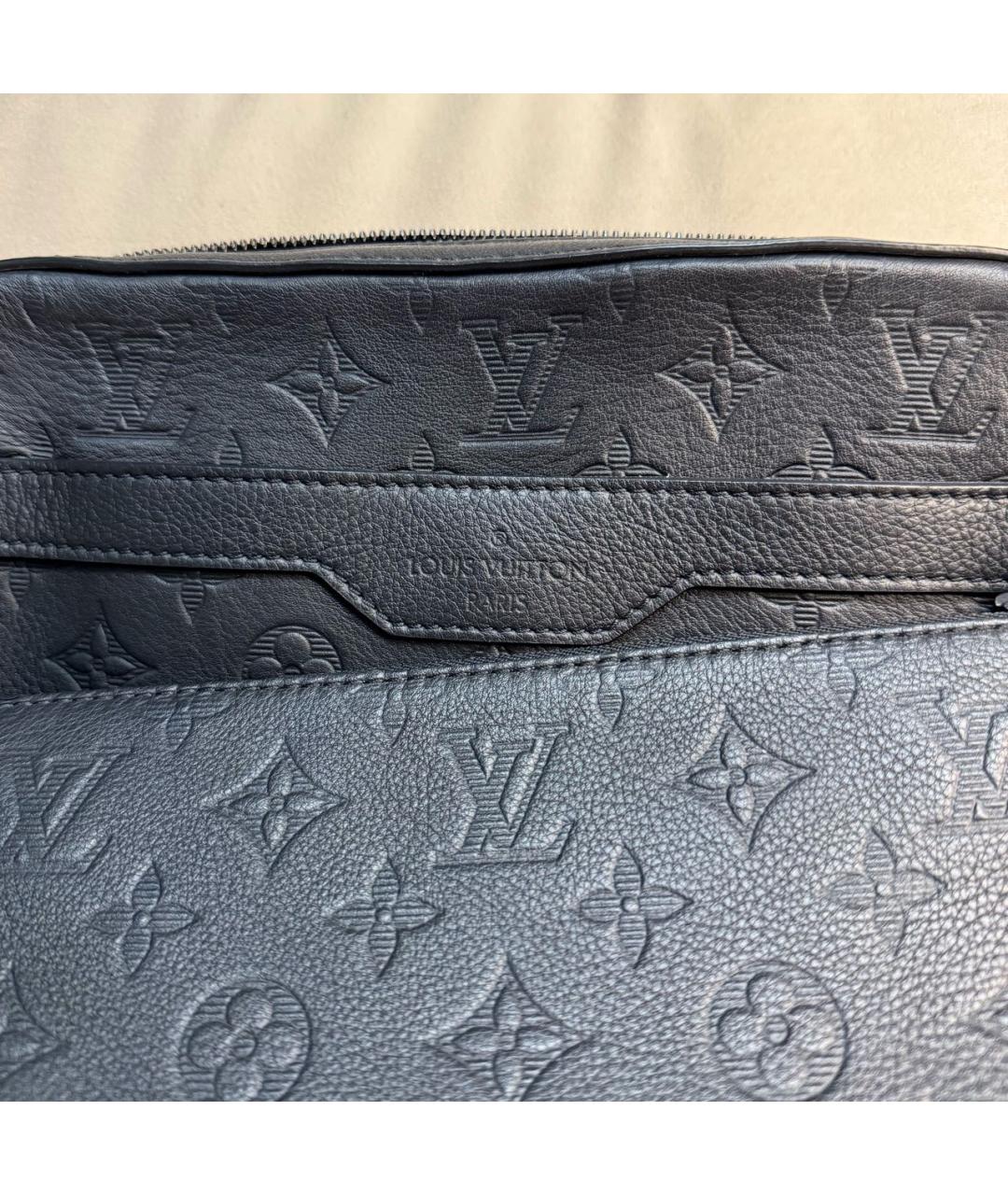 LOUIS VUITTON Черная кожаная сумка на плечо, фото 3