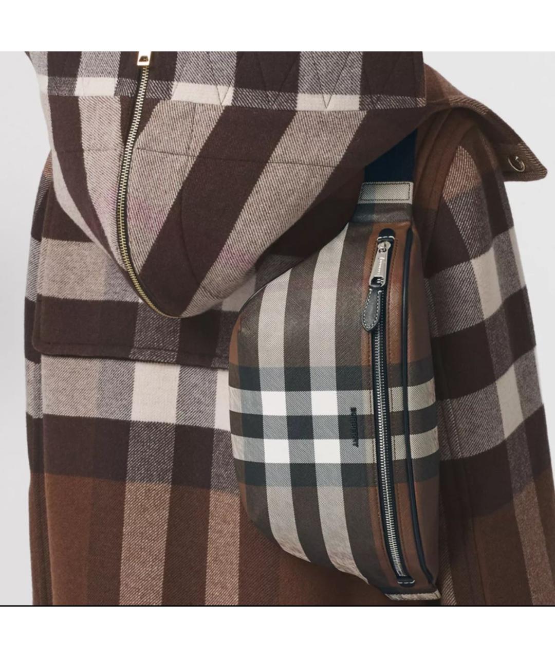 BURBERRY Коричневая поясная сумка, фото 7