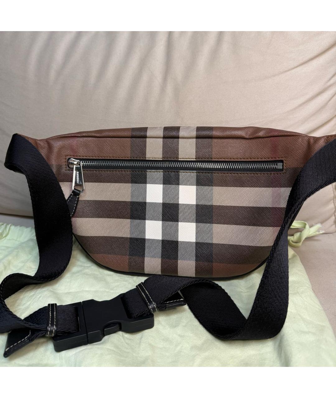 BURBERRY Коричневая поясная сумка, фото 3