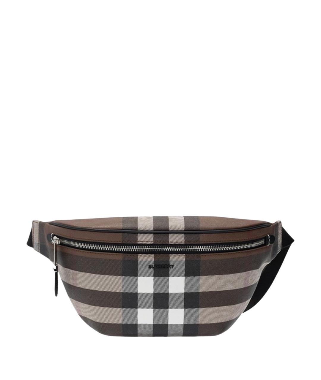 BURBERRY Коричневая поясная сумка, фото 1