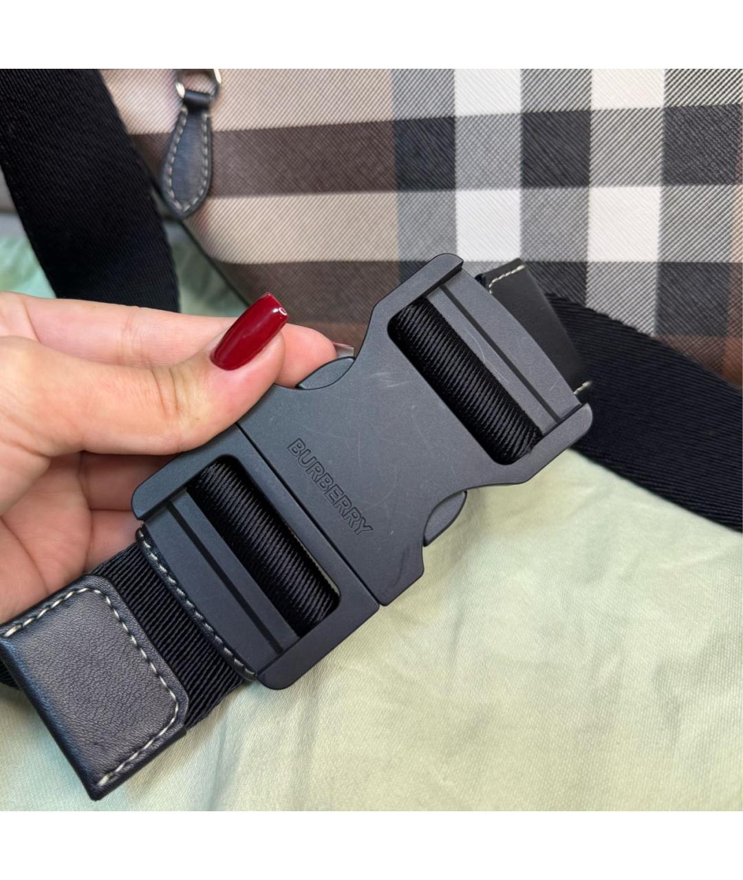 BURBERRY Коричневая поясная сумка, фото 4