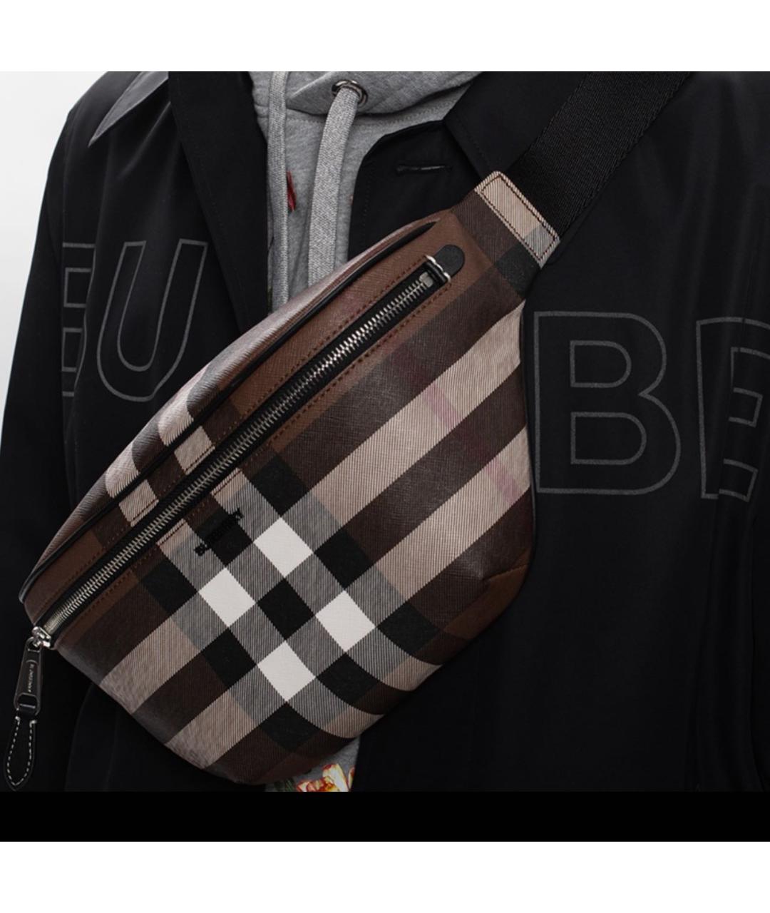 BURBERRY Коричневая поясная сумка, фото 6