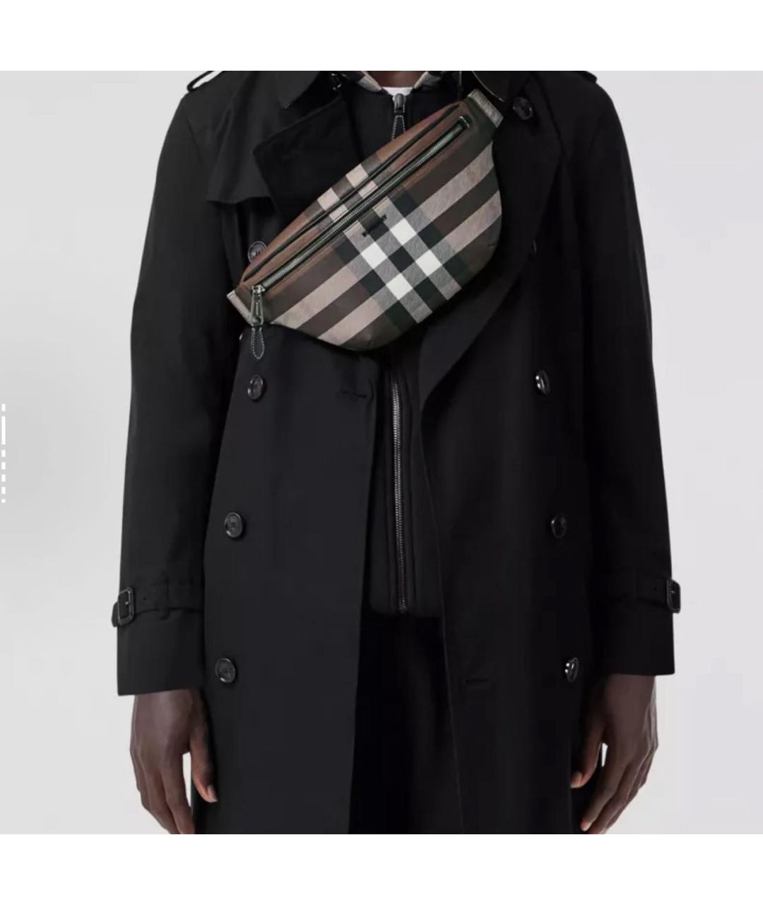 BURBERRY Коричневая поясная сумка, фото 7