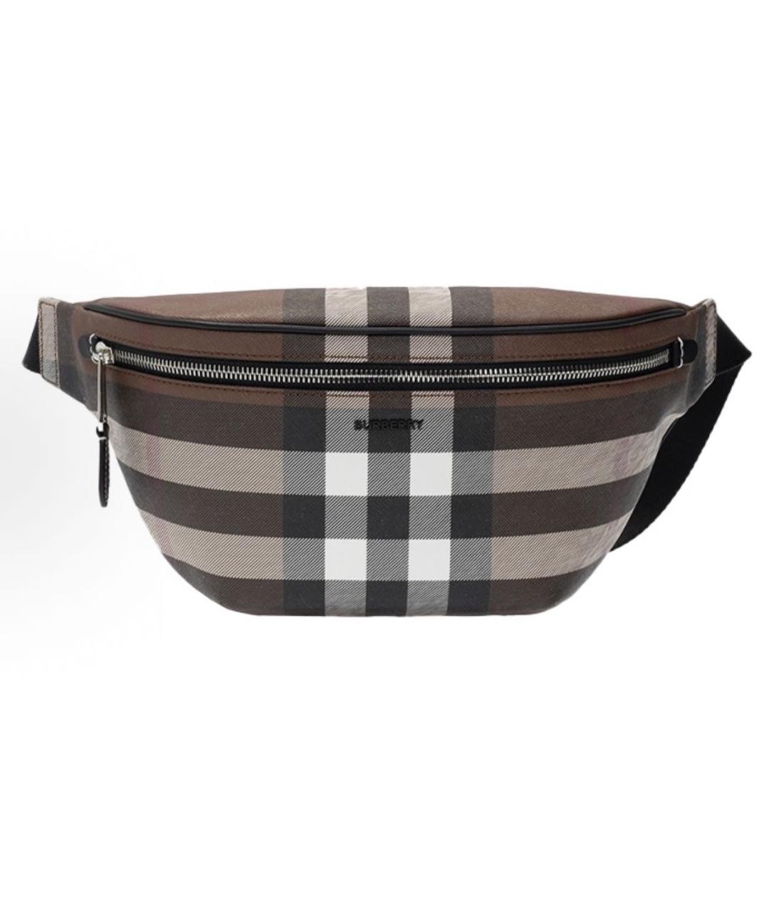 BURBERRY Коричневая поясная сумка, фото 1