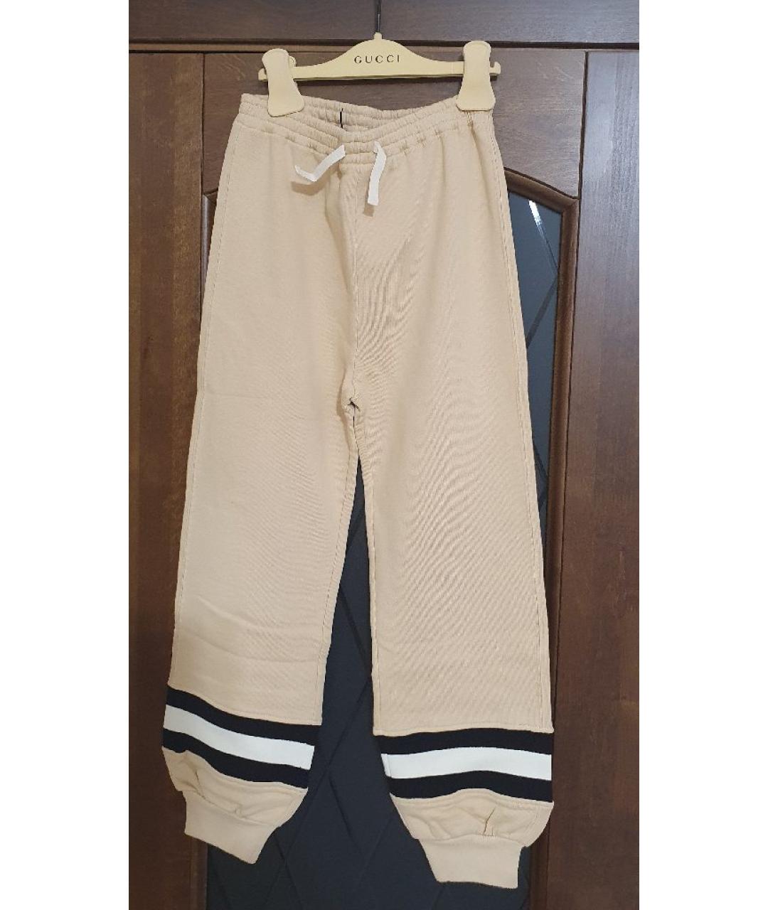 GUCCI Бежевые хлопковые брюки и шорты, фото 8