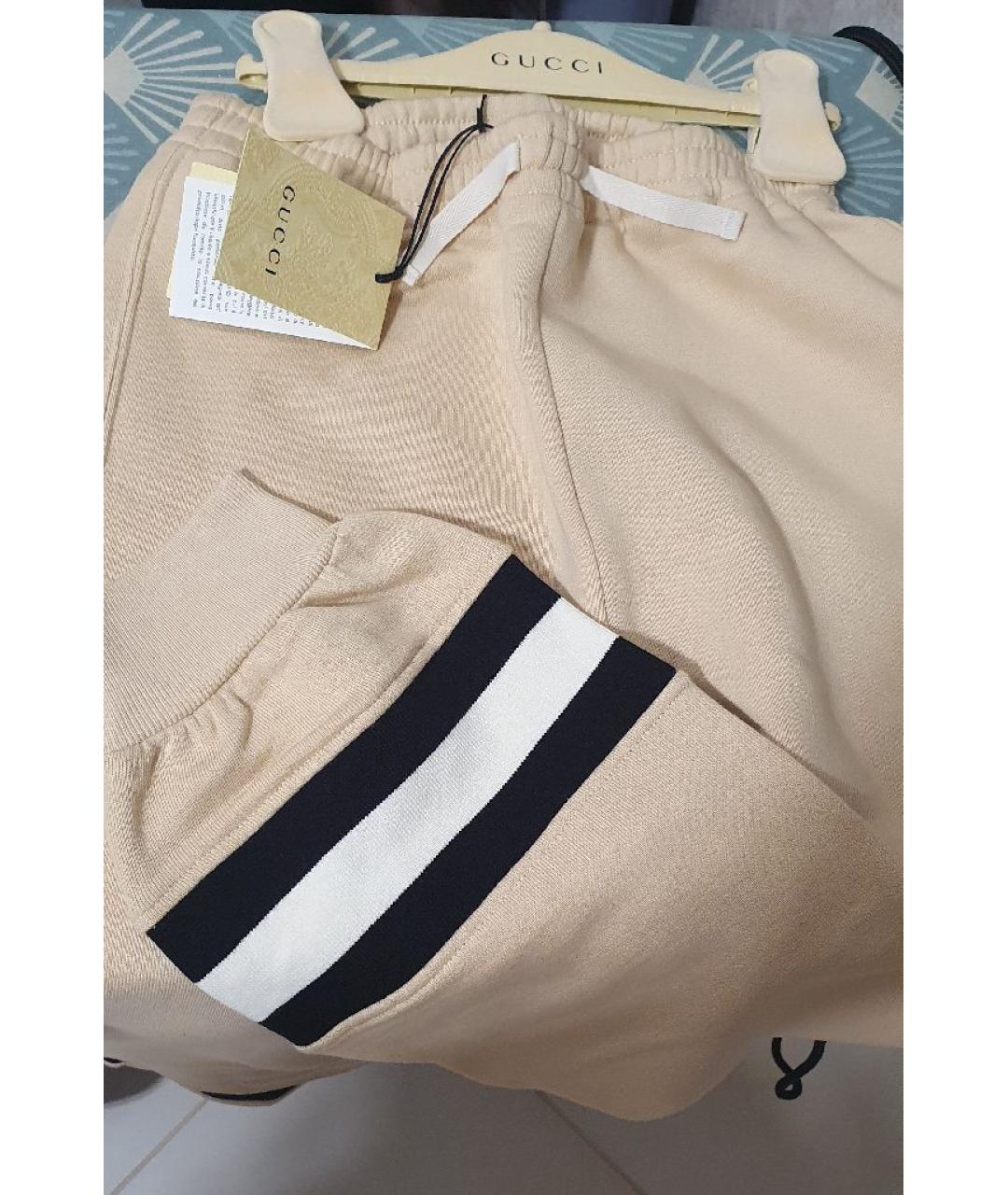 GUCCI Бежевые хлопковые брюки и шорты, фото 4