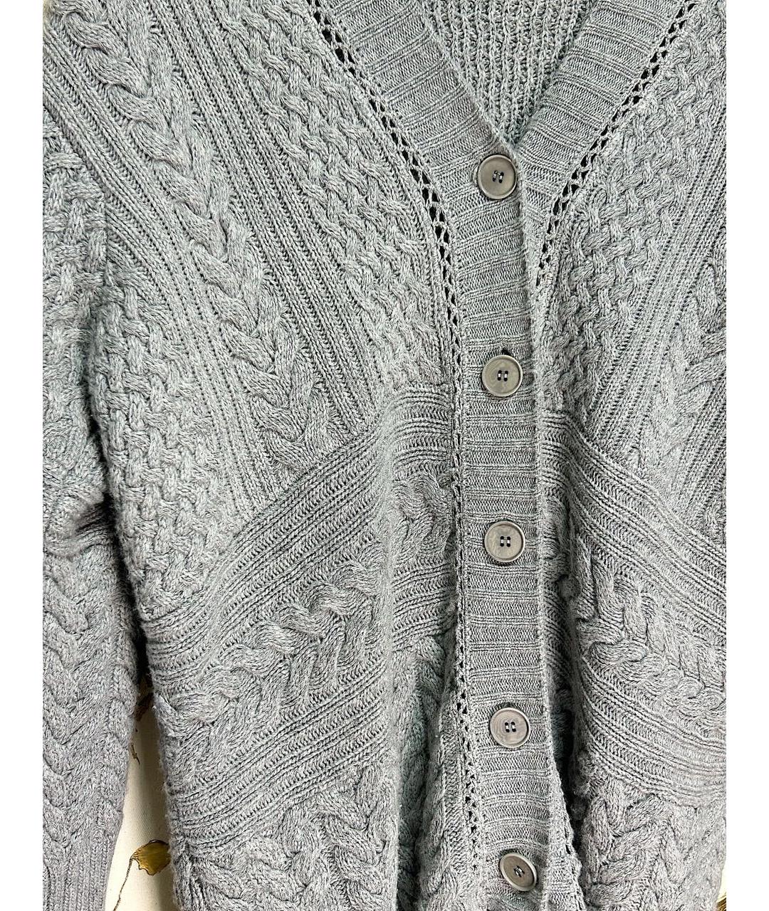 ALBERTA FERRETTI Серый кашемировый кардиган, фото 5