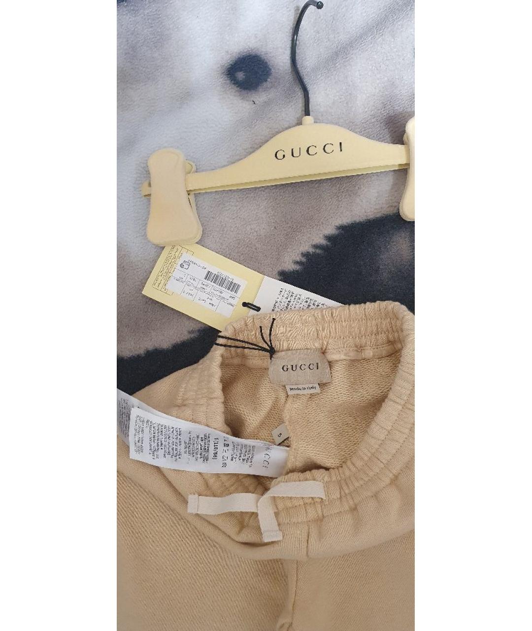 GUCCI Бежевые хлопковые брюки и шорты, фото 5