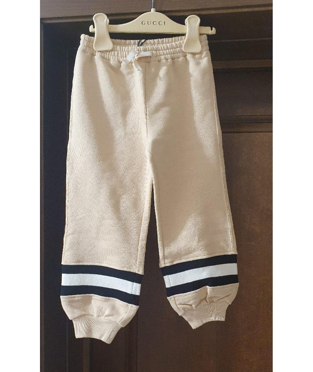 GUCCI Бежевые хлопковые брюки и шорты, фото 8