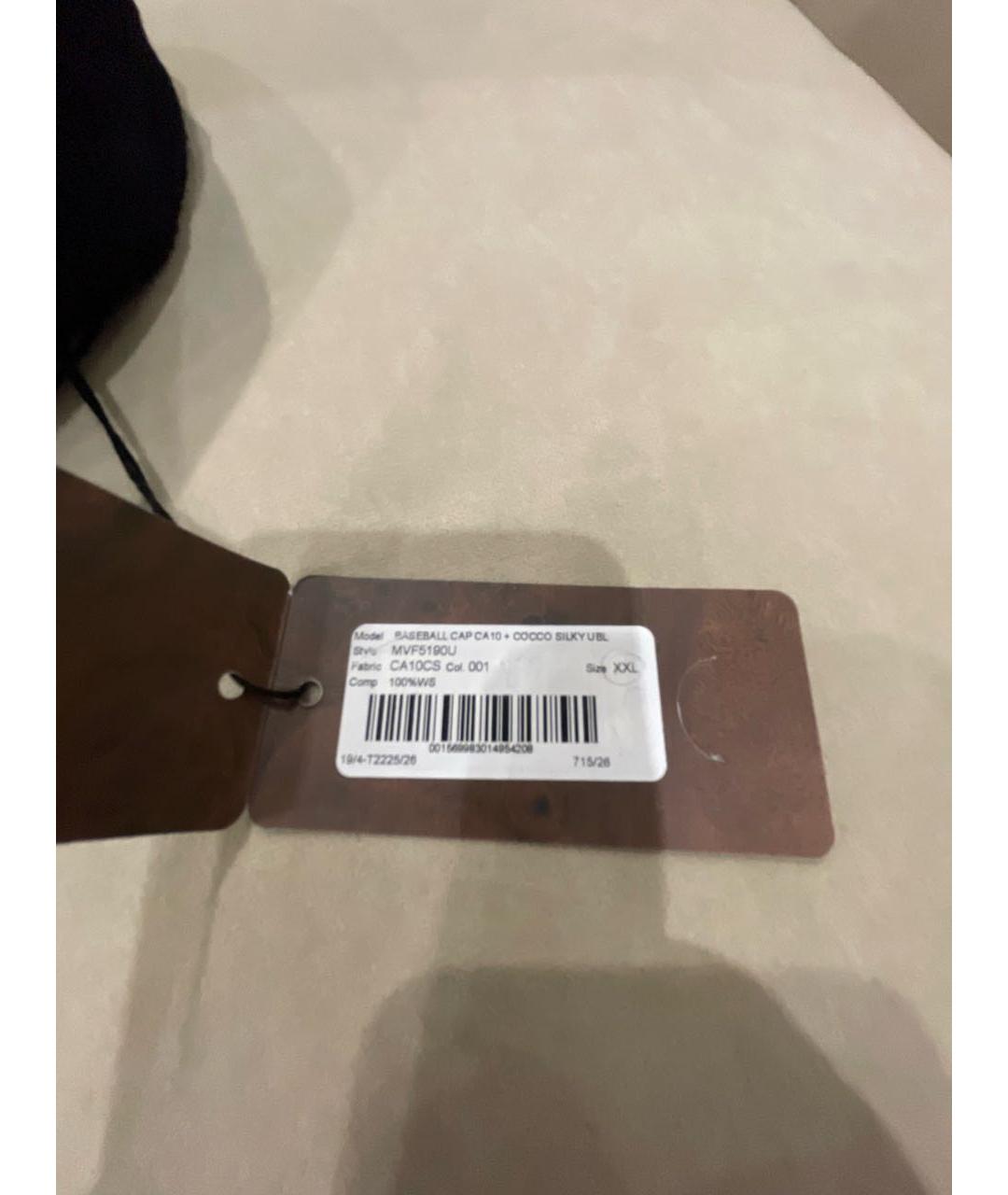 STEFANO RICCI Черная кашемировая кепка/бейсболка, фото 6