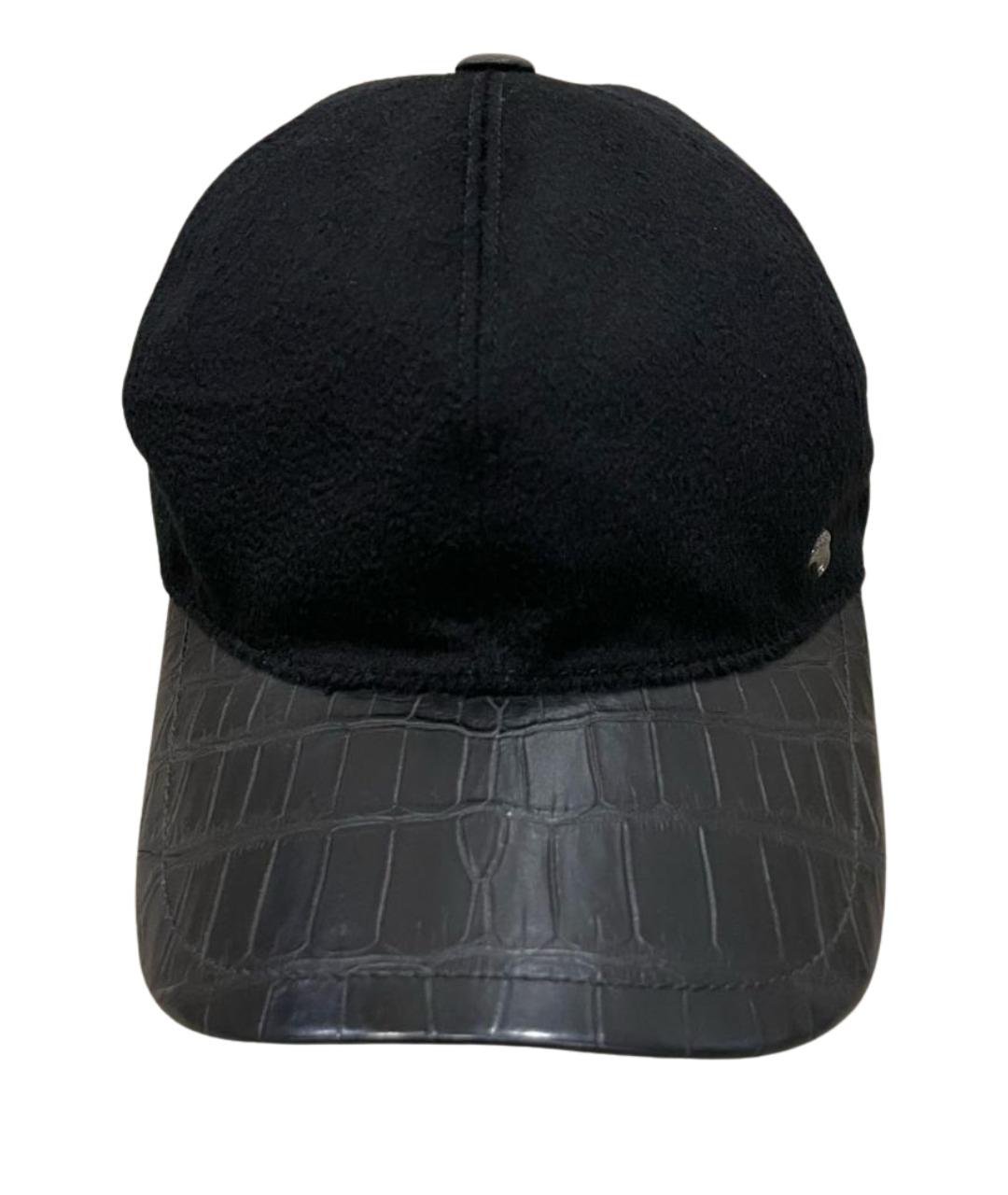 STEFANO RICCI Черная кашемировая кепка/бейсболка, фото 1