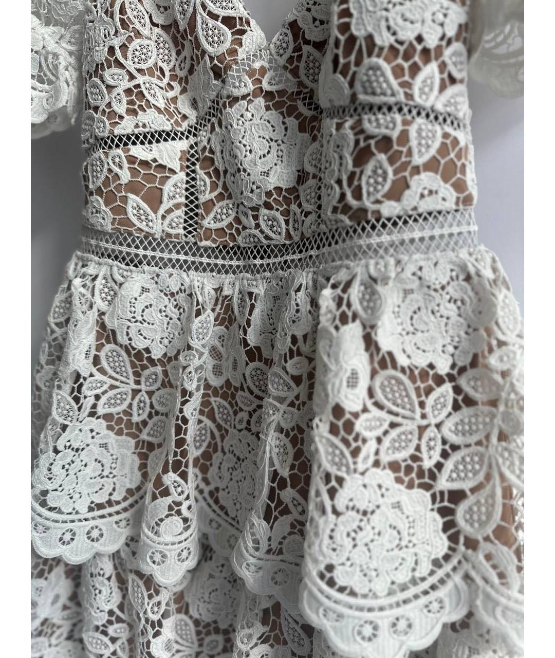 SELF-PORTRAIT Белое повседневное платье, фото 5