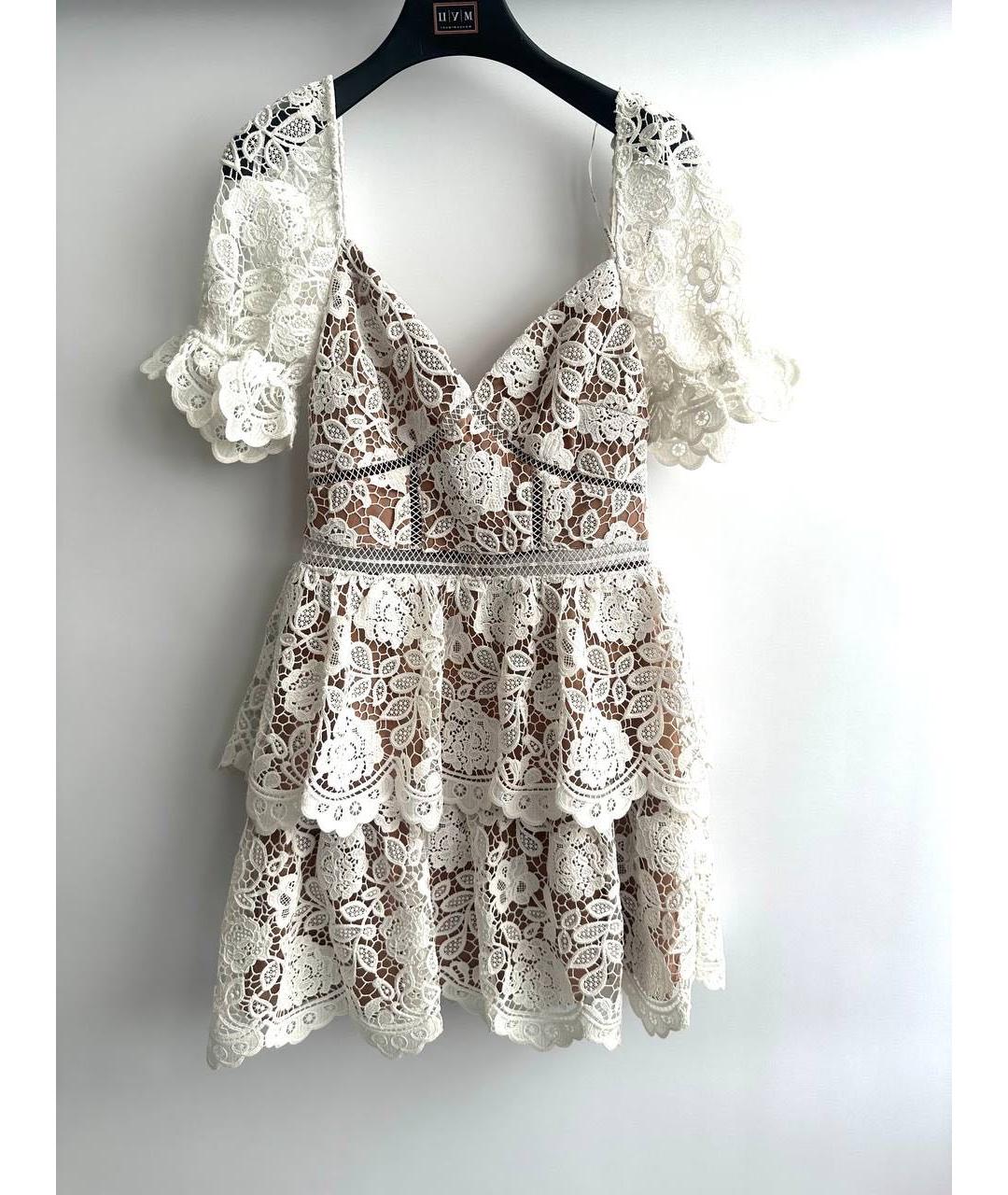 SELF-PORTRAIT Белое повседневное платье, фото 7