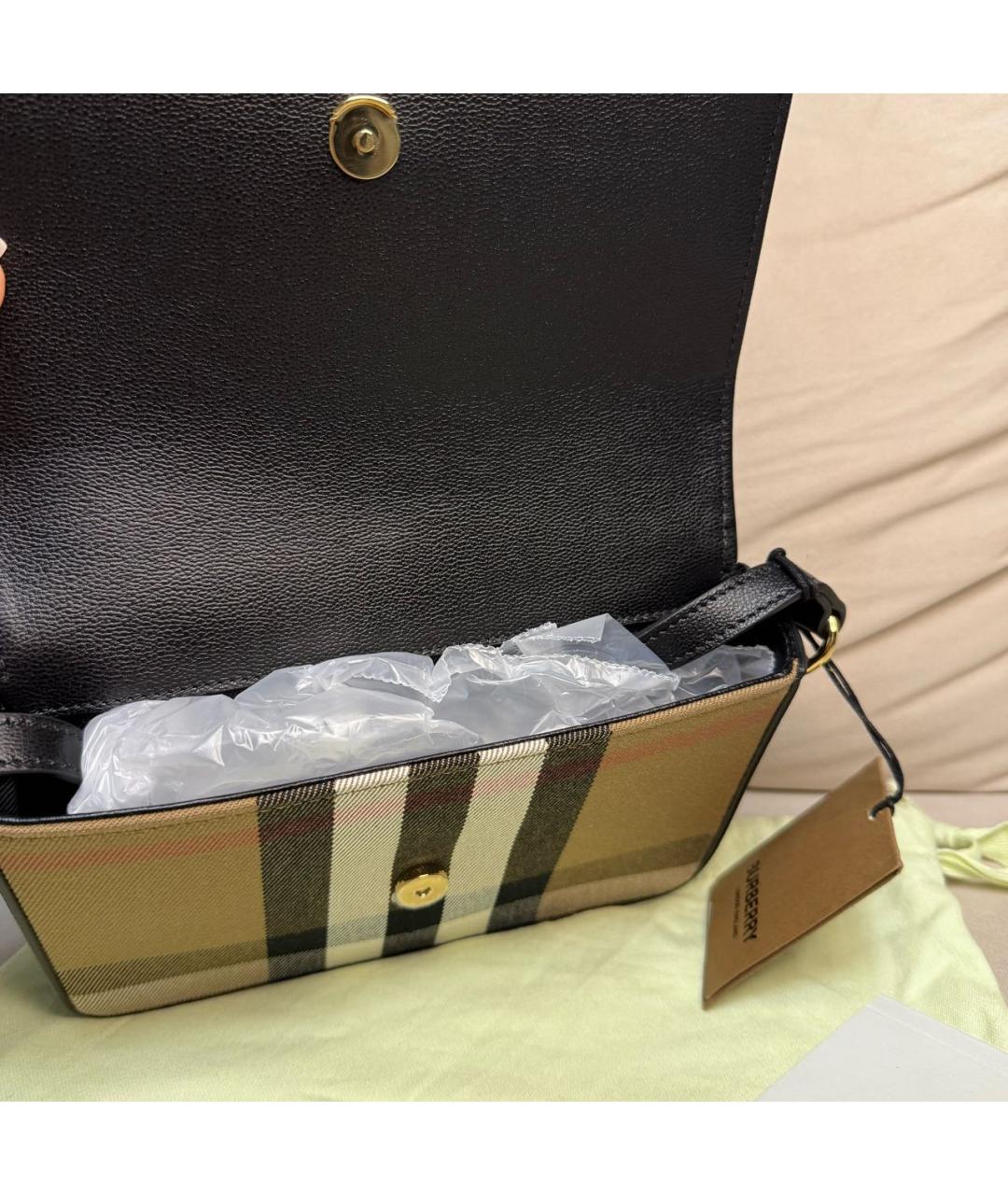 BURBERRY Коричневая кожаная сумка через плечо, фото 7