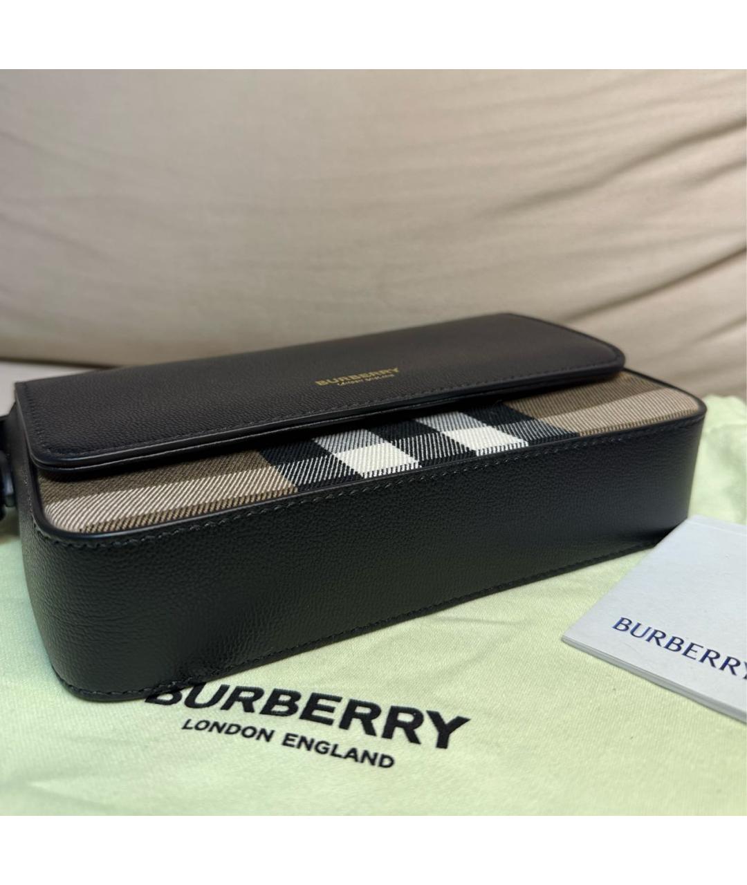 BURBERRY Коричневая кожаная сумка через плечо, фото 6