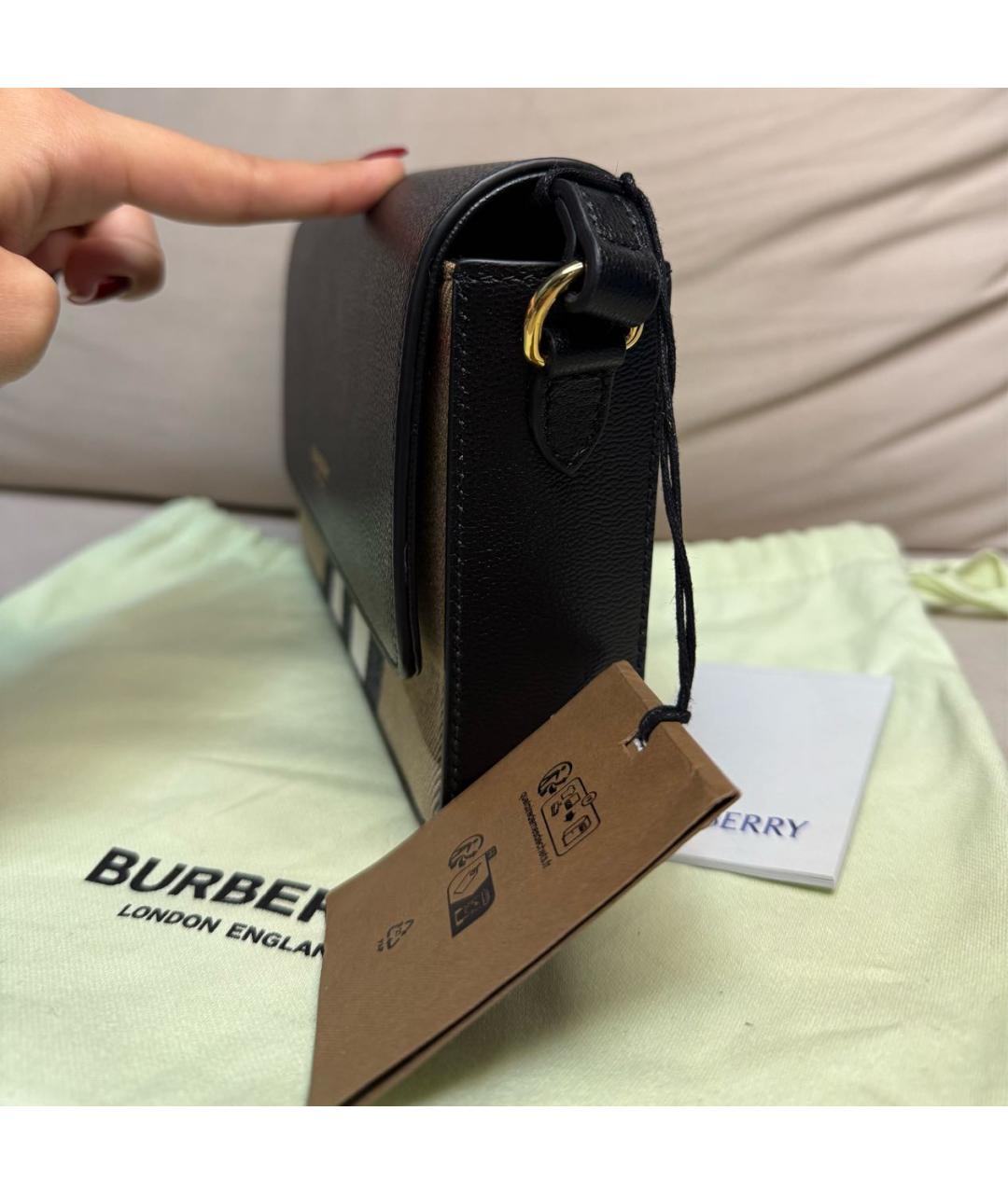 BURBERRY Коричневая кожаная сумка через плечо, фото 3