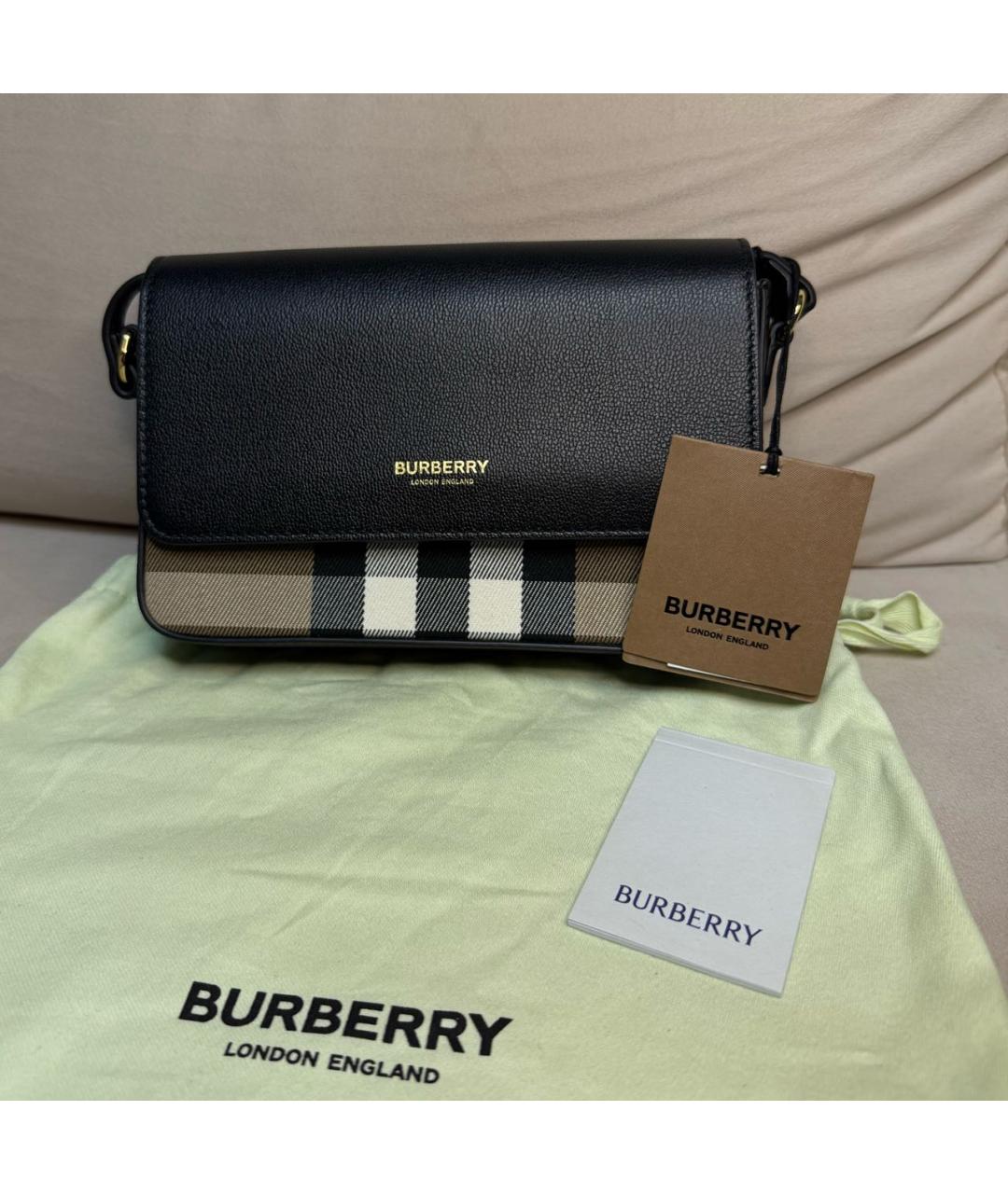 BURBERRY Коричневая кожаная сумка через плечо, фото 2