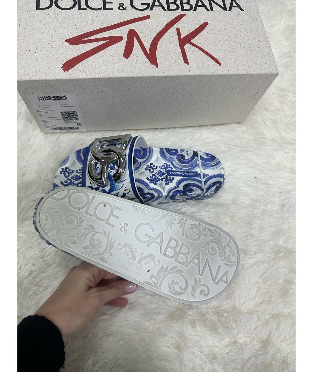 DOLCE&GABBANA Мульти шлепанцы, фото 3