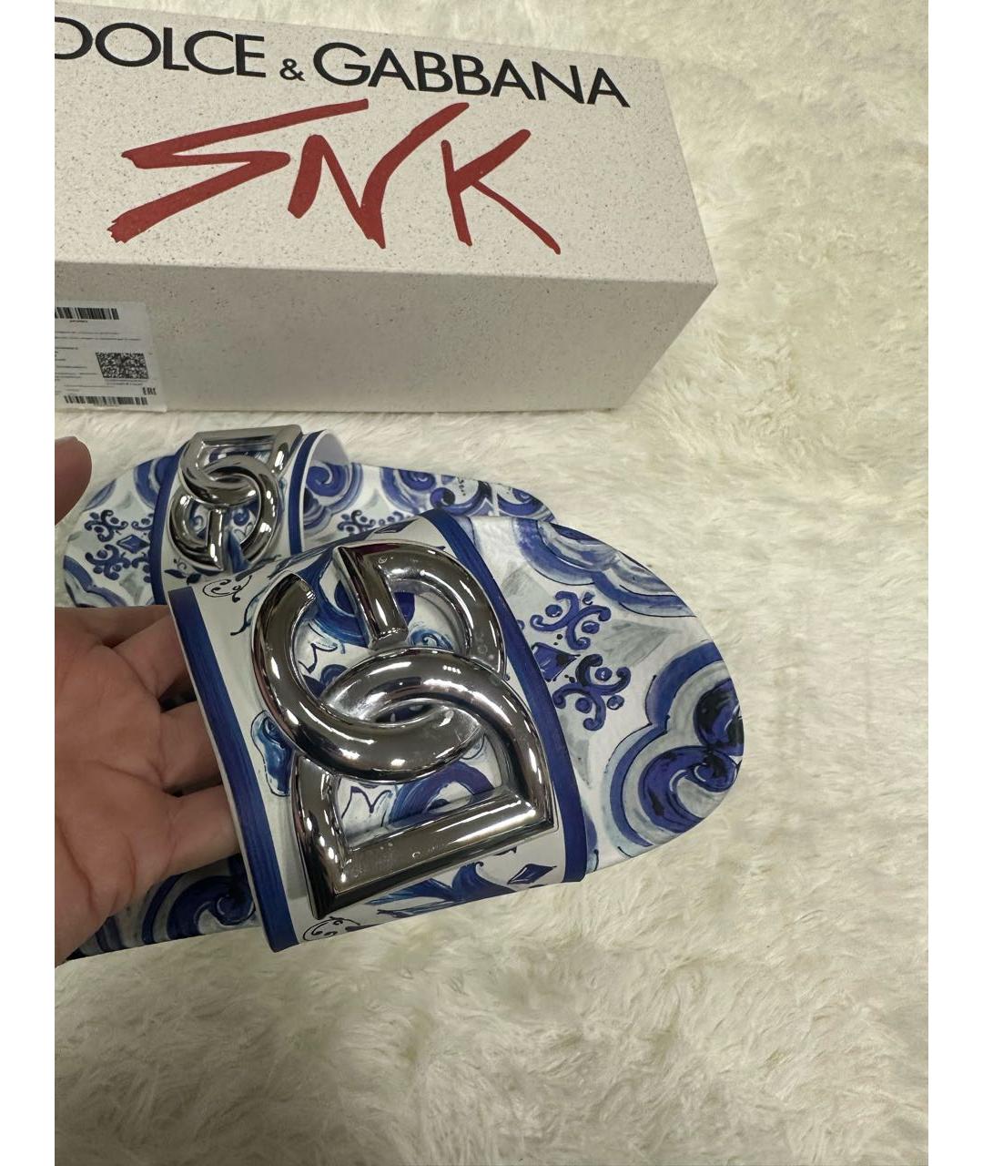 DOLCE&GABBANA Мульти шлепанцы, фото 4