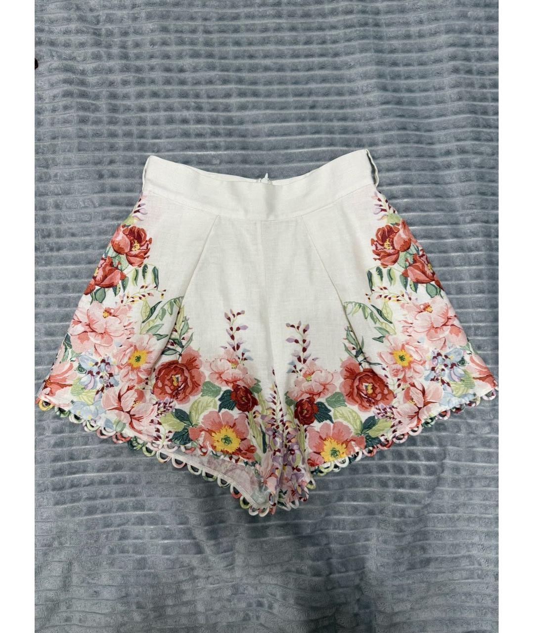 ZIMMERMANN Мульти льняные шорты, фото 6